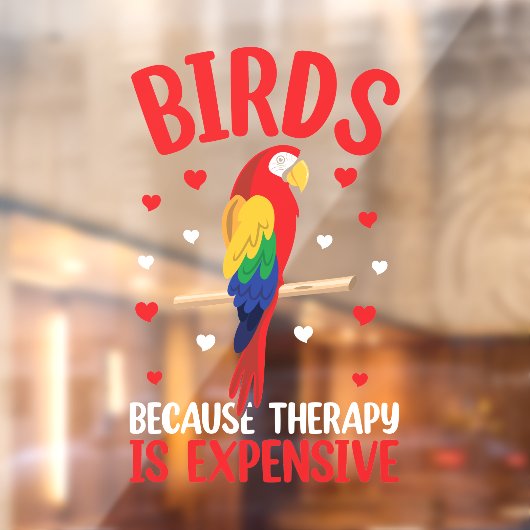 鳥はセラピーが高価なオウムでおもしろいある ウィンドウサイン (シート2)