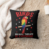 鳥はセラピーが高価なオウムでおもしろいある クッション (ブランケット)