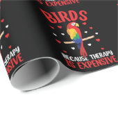 鳥はセラピーが高価なオウムでおもしろいある ラッピングペーパー (ロールコーナー)