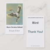 鳥はノート-芸術的な名刺感謝していしています 名刺 (正面/裏面)