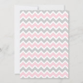 鳥はベビーシャワーが感謝していしている詩のピンクの灰色に注意します サンキューカード (裏面)