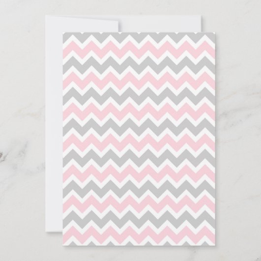 鳥はベビーシャワーが感謝していしている詩のピンクの灰色に注意します サンキューカード (裏面)