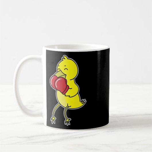 鳥はボクシングをする コーヒーマグカップ (左)