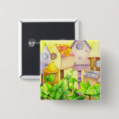 鳥はボタンを収納します 缶バッジ (正面&裏面)