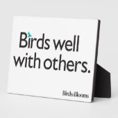 鳥は人と仲が好い フォトプラーク (側面)