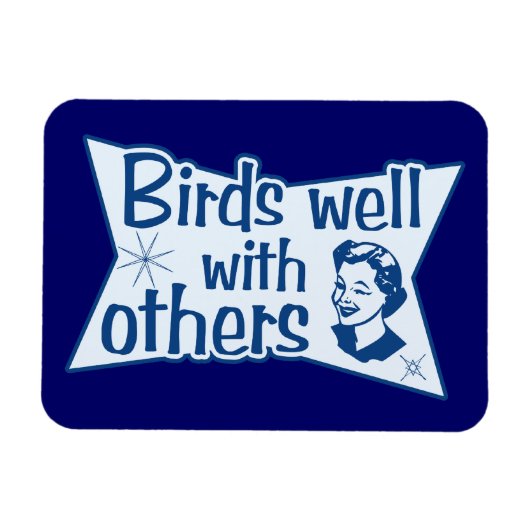 鳥は他の鳥と上手に付き合う マグネット (横)