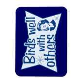鳥は他の鳥と上手に付き合う マグネット (縦)