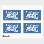 鳥は他の鳥と上手に付き合う 長方形シール (シート)