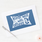 鳥は他の鳥と上手に付き合う 長方形シール (封筒)