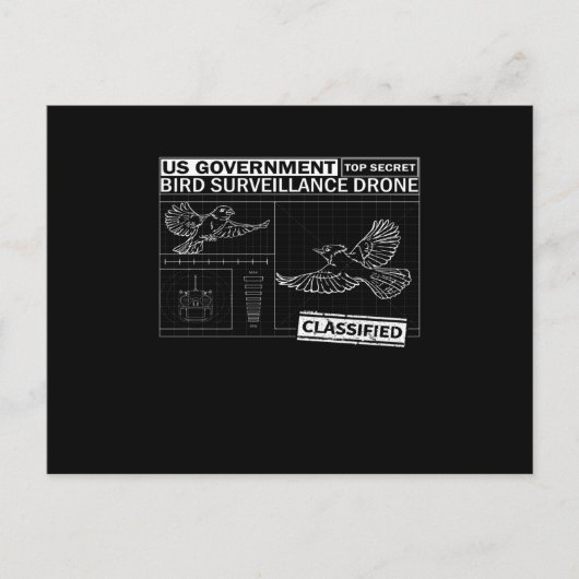 鳥は実在ない – バおもしろいードウォッチング ポストカード (正面)