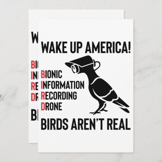 鳥は実在無いもしてハエだ 招待状 (正面/裏面)