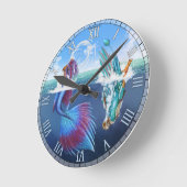 鳥は時計が好きかもしれない ラウンド壁時計 (傾斜)