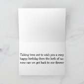 鳥は時間をかけて言うハッピーバースデー カード (内部)