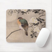鳥は活気付く木の枝でとまりました マウスパッド (マウス)