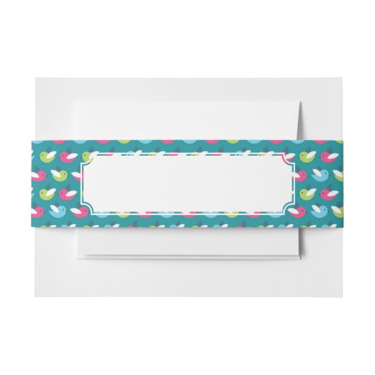 鳥は青を模造します 招待状ベリーバンド (正面例)