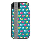 鳥は青を模造します INCIPIO iPhoneウォレットケース (フォリオ裏面)