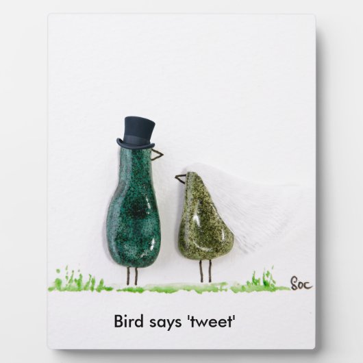 鳥は「さえずり」と鳴く フォトプラーク (正面)