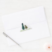 鳥は「さえずり」と鳴く 三角形シール (封筒)