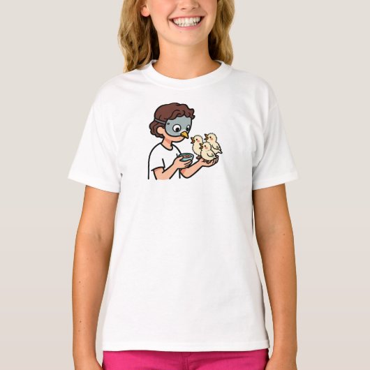 鳥への餌やり Tシャツ (正面)