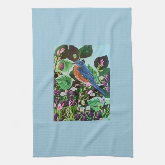 鳥も鳥も鳥も！ キッチンタオル (縦)