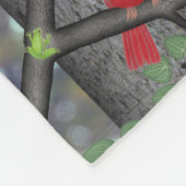 鳥やリスが住む森 フリースブランケット (角)