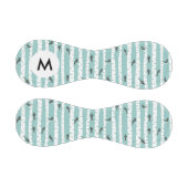 鳥や木のあるモノグラムの模様 野球ボール (パネル)