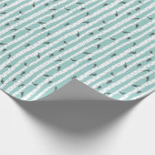 鳥や木の模様 ラッピングペーパー (角)