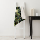 鳥や果実の海のある葉のヴィンテージの鳥 シェルパブランケット (インサイチュ)