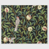 鳥や果実の海のある葉のヴィンテージの鳥 ラッピングペーパー (フラット)