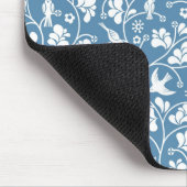 鳥や植物のオーナメント マウスパッド (コーナー)