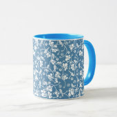 鳥や植物のオーナメント マグカップ (正面右)