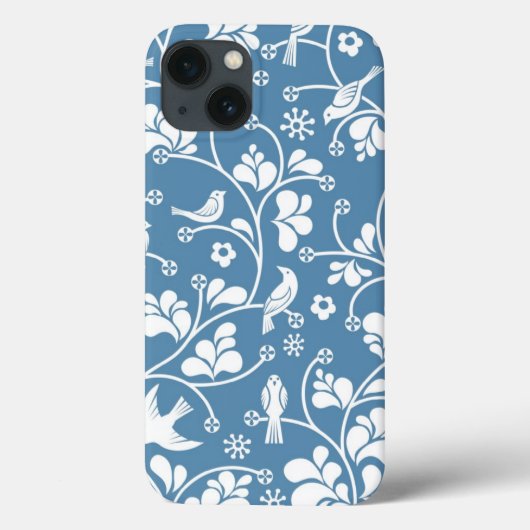 鳥や植物の模様オーナメント Case-Mate iPhoneケース (裏面)