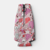 鳥や花の模様 ボトルクーラー (裏面)