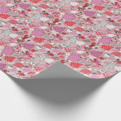 鳥や花の模様 ラッピングペーパー (角)