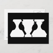 鳥や花瓶の光イリュージョンのポストカード ポストカード (正面/裏面)