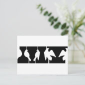 鳥や鳥が飛び去る錯覚 ポストカード (スタンド正面)