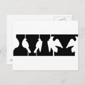 鳥や鳥が飛び去る錯覚 ポストカード (正面/裏面)