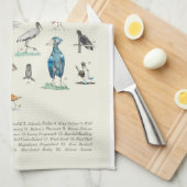 鳥をだますためのガイド キッチンタオル (四つ折り)