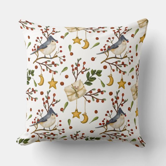 鳥をテーマにしたカスタム写真枕 クッション (正面)