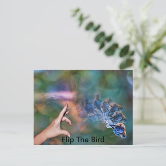 鳥を反転 ポストカード (スタンド正面)