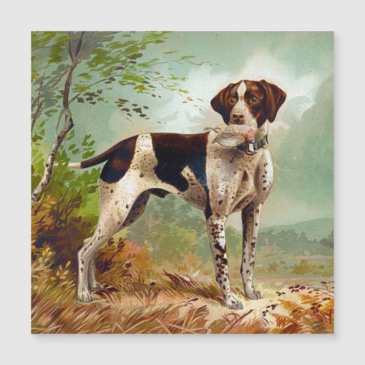 鳥を口に入れたハンター犬 (正面)