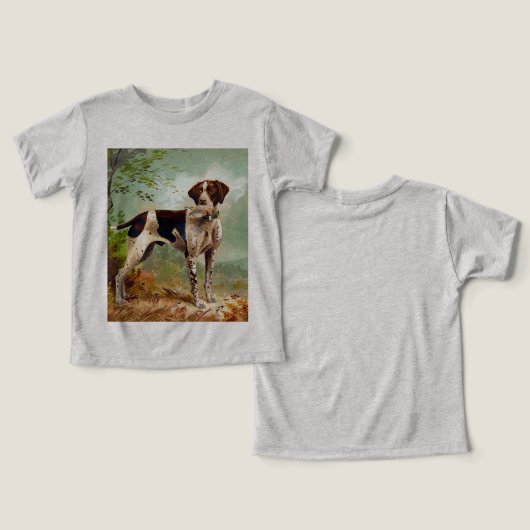 鳥を口に入れたハンター犬 (デザイン正面&裏面)