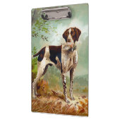鳥を口に入れたハンター犬 クリップボード (左)