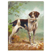 鳥を口に入れたハンター犬 クリップボード (裏面)