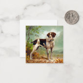 鳥を口に入れたハンター犬 ノートカード (正面/裏面インサイチュ)