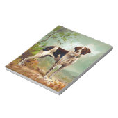 鳥を口に入れたハンター犬 ノートパッド (回転)