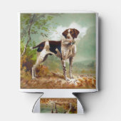 鳥を口に入れたハンター犬 缶クーラー (裏面)