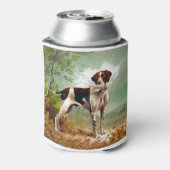 鳥を口に入れたハンター犬 缶クーラー (缶裏面)