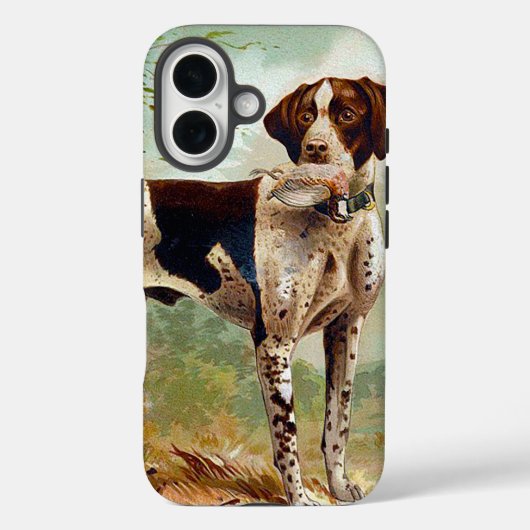 鳥を口に入れたハンター犬 Case-Mate iPhoneケース (裏面)