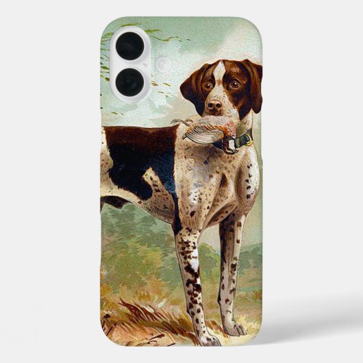 鳥を口に入れたハンター犬 Case-Mate iPhoneケース (裏面)